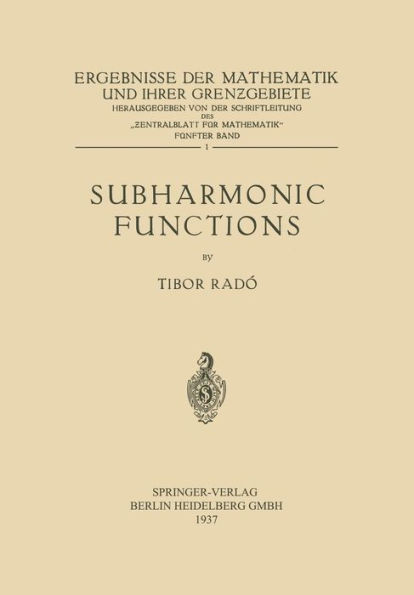 Subharmonic Functions