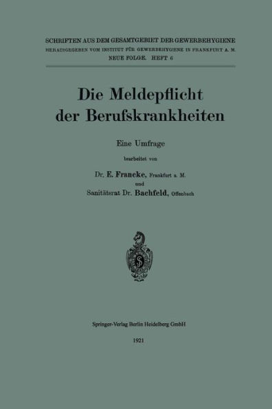 Die Meldepflicht der Berufskrankheiten: Eine Umfrage