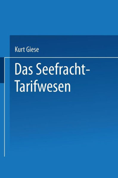 Das Seefracht-Tarifwesen