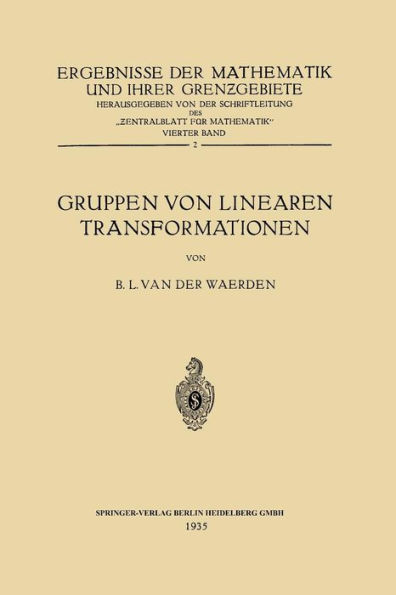 Gruppen von Linearen Transformationen