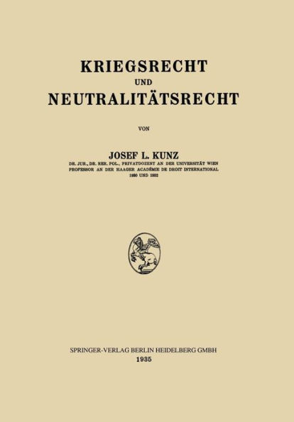 Kriegsrecht und Neutralitätsrecht