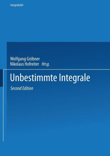 Unbestimmte Integrale