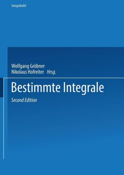 Zweiter Teil Bestimmte Integrale