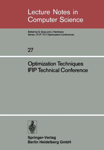 Optimization Techniques IFIP Technical Conference: Novosibirsk, July 1-7, 1974