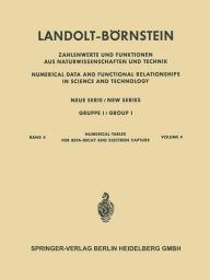 Title: Numerische Tabellen für Beta-Zerfall und Elektronen-Einfang / Numerical Tables for Beta-Decay and Electron Capture, Author: Henning Behrens