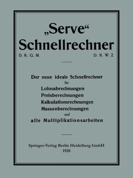 Serve Schnellrechner
