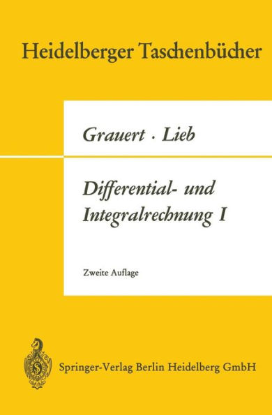 Differential- und Integralrechnung I: Funktionen einer reellen Verï¿½nderlichen