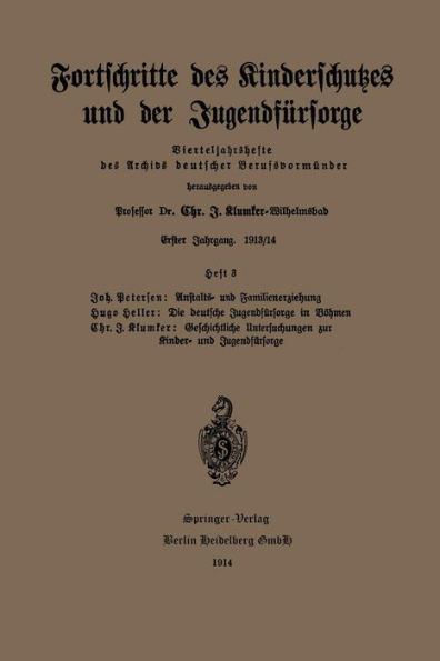 Fortschritte des Kinderschutzes und der Jugendfürsorge