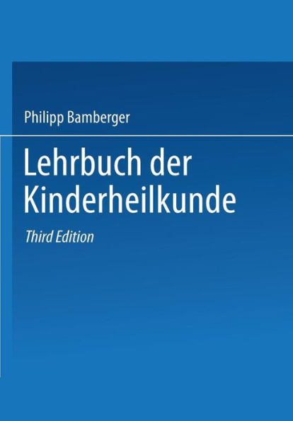 Lehrbuch der Kinderheilkunde / Edition 3