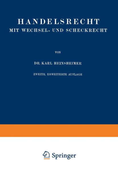 Handelsrecht mit Wechsel- und Scheckrecht