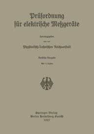 Title: Prüfordnung für elektrische Meßgeräte, Author: Physikalisch-Technischen Reichsanstalt