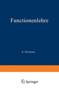 Title: Functionenlehre, Author: K. Weierstrass