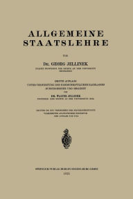 Title: Allgemeine Staatslehre, Author: Georg Jellinek