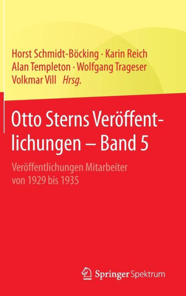 Otto Sterns Verï¿½ffentlichungen