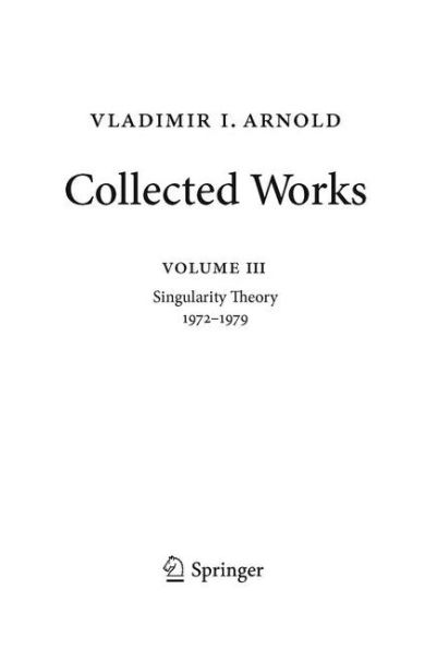 Vladimir Arnold - Collected Works: Singularity Theory 1972-1979