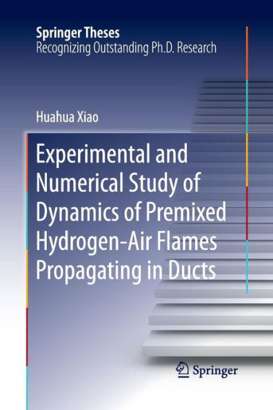 Experimental and Numerical Study of Dynamics of Premixed Hydrogen-Air Flames Propagating in Ducts