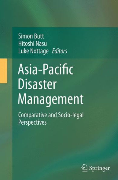 Asia-Pacific Disaster Management: Comparative and Socio-legal Perspectives