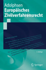 Title: Europäisches Zivilverfahrensrecht, Author: Jens Adolphsen