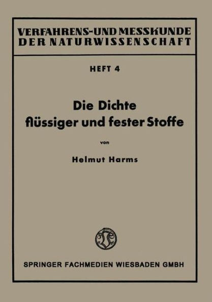 Die Dichte flüssiger und fester Stoffe