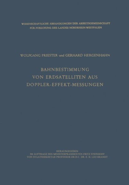 Bahnbestimmung von Erdsatelliten aus Doppler-Effekt-Messungen