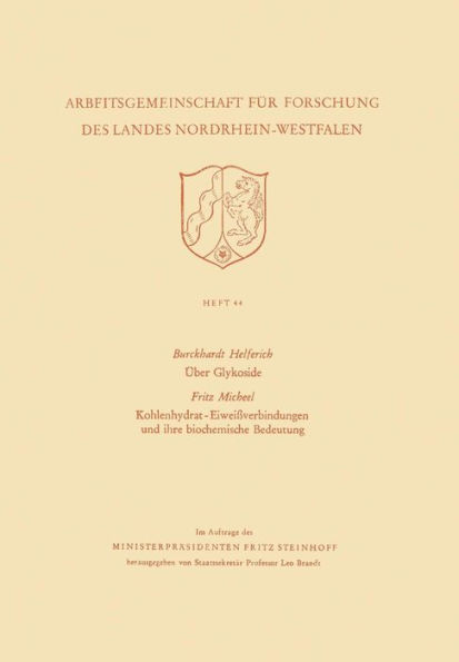 Über Glykoside. Kohlenhydrat-Eiweißverbindungen und ihre biochemische Bedeutung