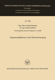 Title: Vergrauungsfaktoren in der Chemischreinigung, Author: Harald Hedenetz