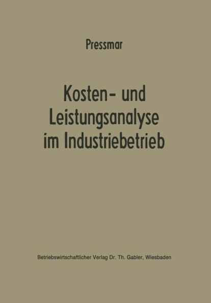 Kosten- und Leistungsanalyse im Industriebetrieb