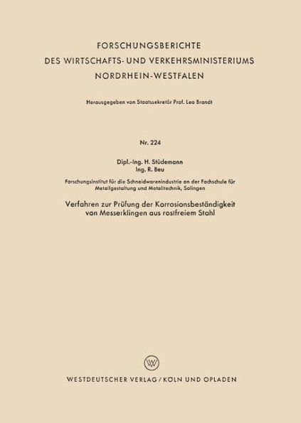 Verfahren zur Prüfung der Korrosionsbeständigkeit von Messerklingen aus rostfreiem Stahl