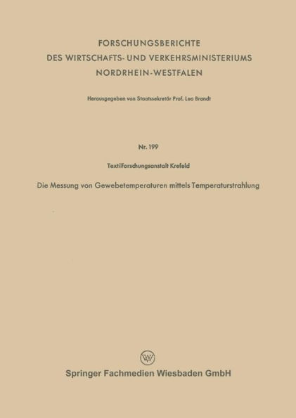 Die Messung von Gewebetemperaturen mittels Temperaturstrahlung