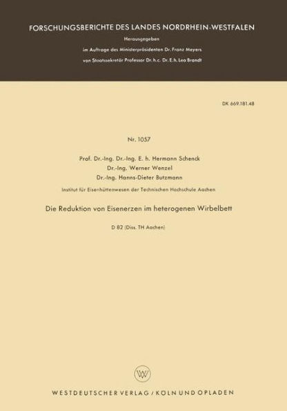 Die Reduktion von Eisenerzen im heterogenen Wirbelbett