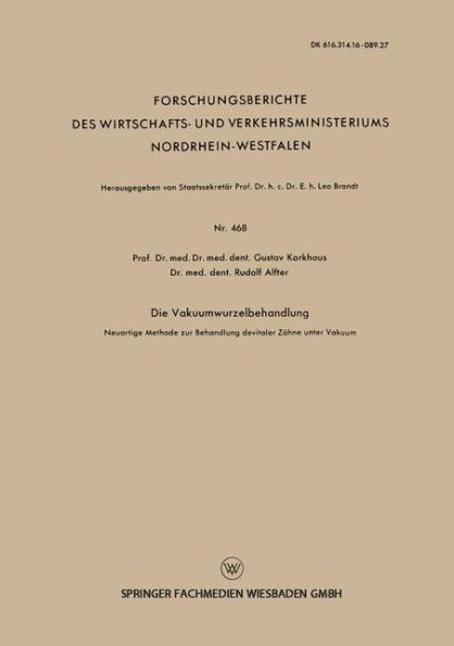 Die Vakuumwurzelbehandlung: Neuartige Methode zur Behandlung devitaler Zähne unter Vakuum