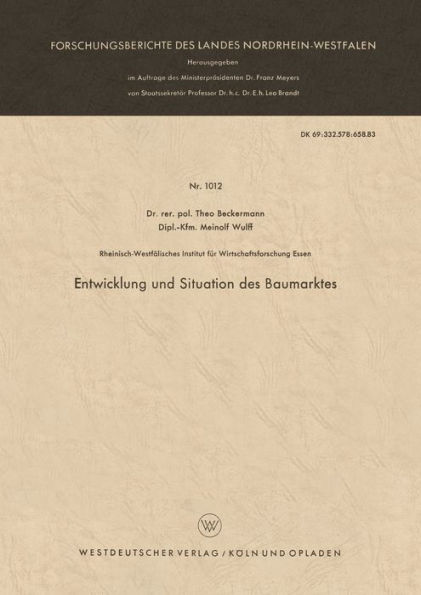 Entwicklung und Situation des Baumarktes