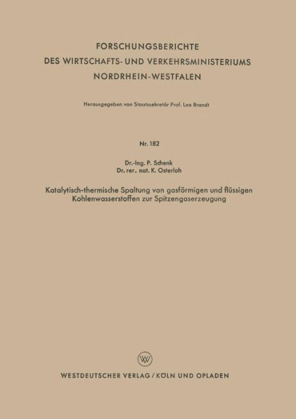 Katalytisch-thermische Spaltung von gasförmigen und flüssigen Kohlenwasserstoffen zur Spitzengaserzeugung