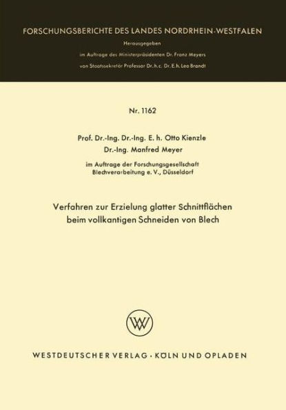 Verfahren zur Erzielung glatter Schnittflächen beim vollkantigen Schneiden von Blech