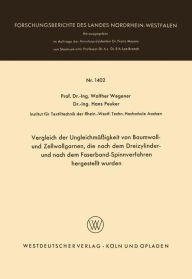 Title: Vergleich der Ungleichmäßigkeit von Baumwoll- und Zellwollgarnen, die nach dem Dreizylinder- und nach dem Faserband-Spinnverfahren hergestellt wurden, Author: Walther Wegener