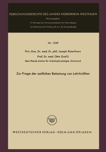 Zur Frage der zeitlichen Belastung von Lehrkräften