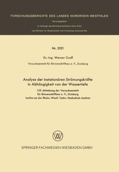 Analyse der instationären Strömungskräfte in Abhängigkeit von der Wassertiefe