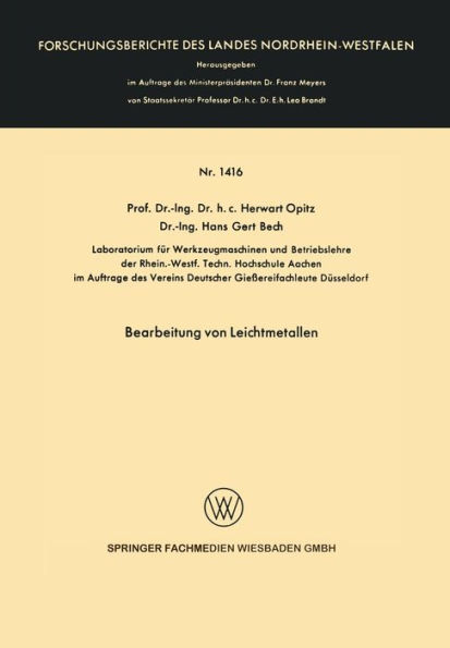 Bearbeitung von Leichtmetallen