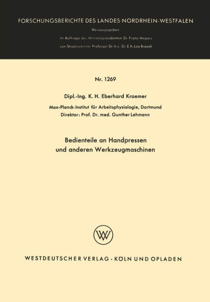 Bedienteile an Handpressen und anderen Werkzeugmaschinen