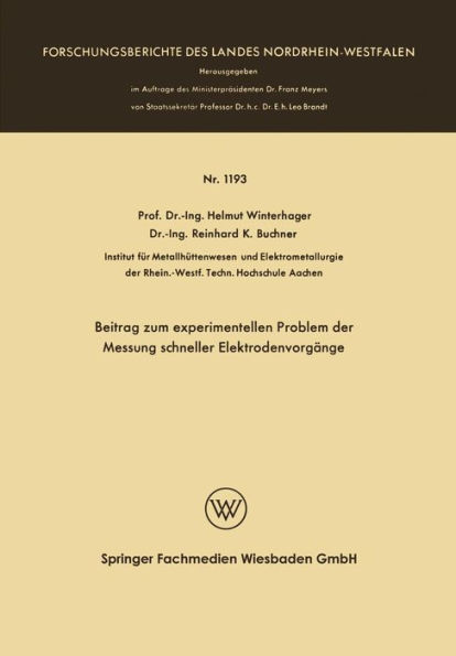 Beitrag zum experimentellen Problem der Messung schneller Elektrodenvorgänge