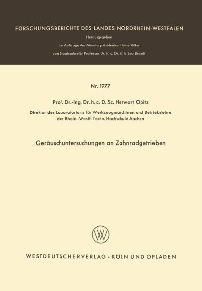 Geräuschuntersuchungen an Zahnradgetrieben