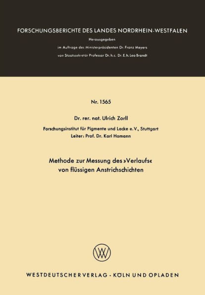 Methode zur Messung des »Verlaufs« von flüssigen Anstrichschichten