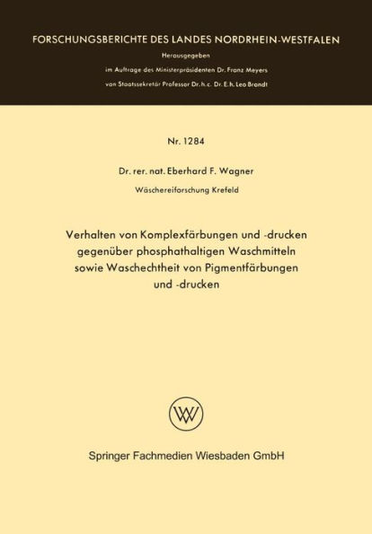 Verhalten von Komplexfärbungen und -drucken gegenüber phosphathaltigen Waschmitteln sowie Waschechtheit von Pigmentfärbungen und -drucken