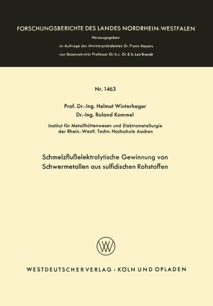 Schmelzflußelektrolytische Gewinnung von Schwermetallen aus sulfidischen Rohstoffen