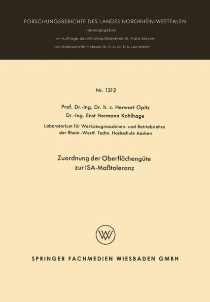 Zuordnung der Oberflächengüte zur ISA-Maßtoleranz