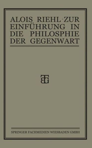Zur Einführung in die Philosophie der Gegenwart