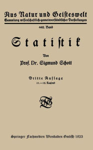 Title: Statistik, Author: Sigmund Schott