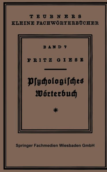 Psÿchologisches Wörterbuch