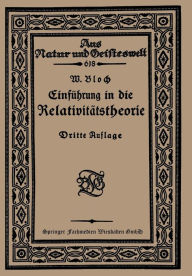 Title: Einführung in die Relativitätstheorie, Author: Werner Bloch