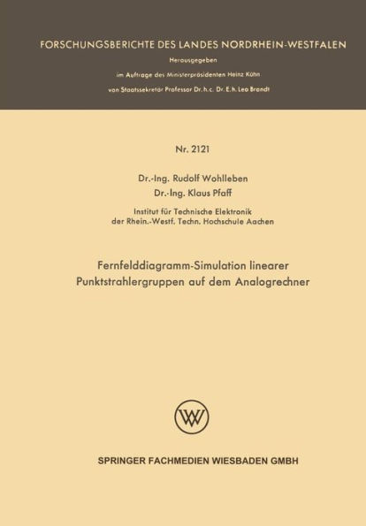 Fernfelddiagramm-Simulation linearer Punktstrahlergruppen auf dem Analogrechner